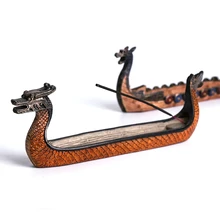 Дракон лодка подставка для ароматических палочек горелка ручная резная резьба кадильница Ретро ладан горелки традиционный дизайн