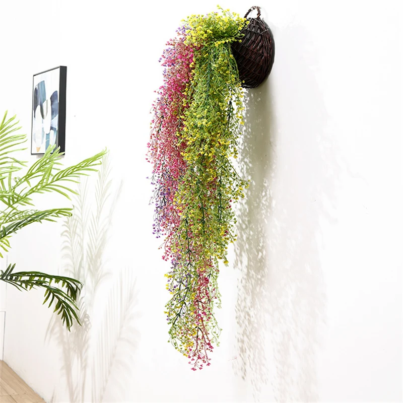 

113cm Artificial Willow Vine, Fake Plant Vines, Home Decor, Fake Rattan String Garden, Wedding Ceiling Decor, Long Willow Vine