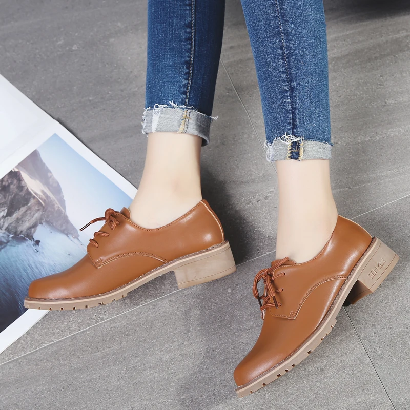 elegant brogue oxford shoes women retro formal dress female footwear eurpean ladies height increasing pumps school leather shoes (26)