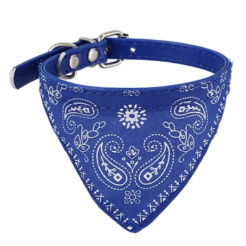 

Adjustable Pet Dog Collar Cat Neck Scarf Bandana Collars Blue