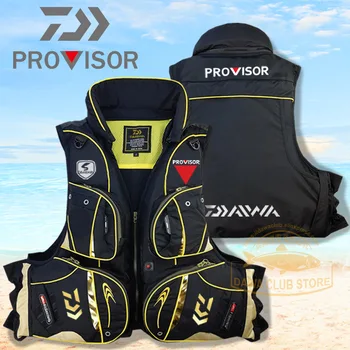 

2020 DAWA Life Vest Reflected Light Rescue Warning Fishing Vest Multi Pocket High Buoyancy Fishing Life Jacket Outdoor Vest