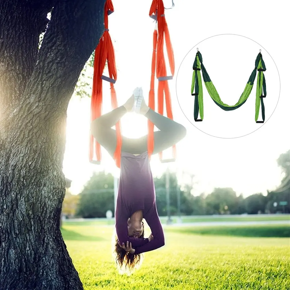 

6 Handles Anti-Gravity Aerial Yoga Ceiling Hammock Flying Swing Trapeze Yoga Inversion Device Home Gym Hanging Belt