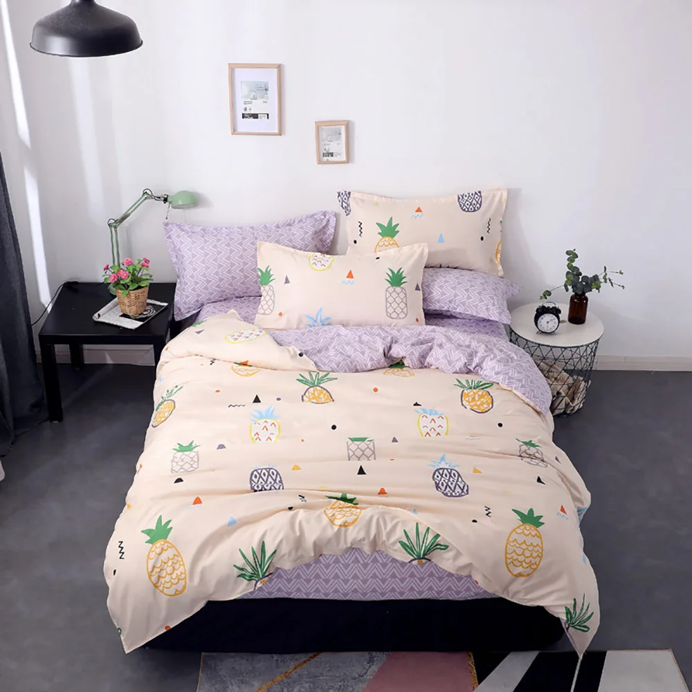 Green Bedding Set Thumпостельные постельные принадлежности с изображением листьев набор один свежий модный бежевый пододеяльник природа королева король Полный Твин уникальный дизайн постельное белье - Цвет: Green Bedding Set