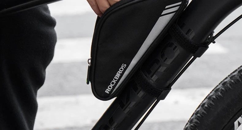 ROCKBROS Передняя велосипедная сумка, светоотражающая рама, велосипедная сумка, треугольная сумка, держатель рамы, ультра-светильник, Аксессуары для велосипеда