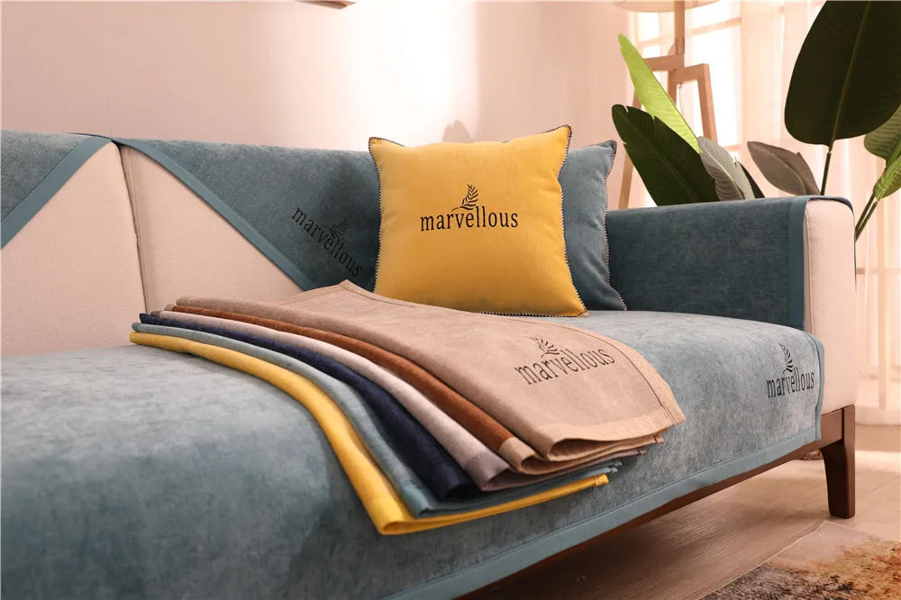 Funda de sofa водонепроницаемые Нескользящие Чехлы для дивана для гостиной скандинавские однотонные чехлы на диваны универсальные чехлы для мебели DW223