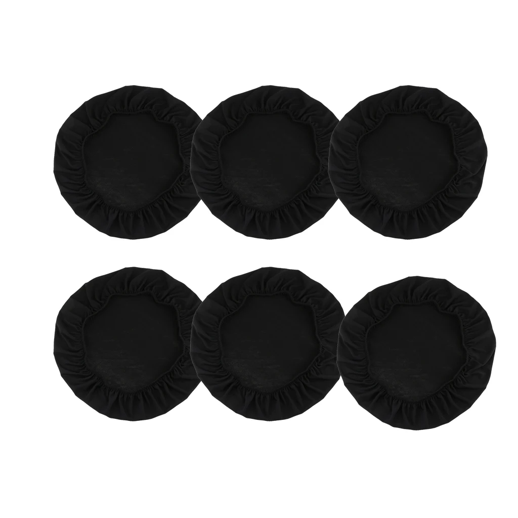 6 шт. черный эластичный чехол для обеденного стула отеля бара кафе простой и легко