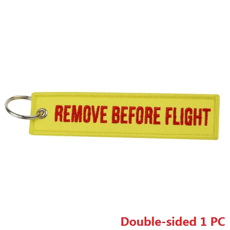 Yellow Red Remove Before Flight ремешки для мобильных телефонов двухсторонняя вышивка инженер телефона брелок для авиации телефон ремешок - Цвет: Yellow Red