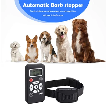 

4 in 1 Pet Dog Repeller Anti Barking Stop Bark Training Device Trainer Vibration Electric Shock Sound Flashing Light