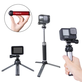 

Universal Metal Mini Tripod Foldable Selfie Stick 66cm Extension Pole Bracket For Gopro Hero 9 8 OSOM Action Camera Accessories