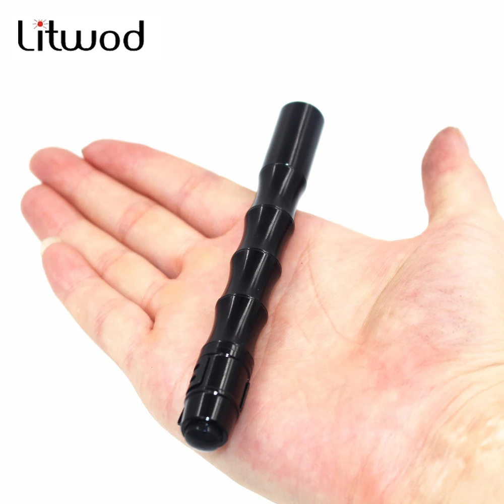 

Litwod Z45 I5 Pen Light Portable Mini LED Flashlight Torch Switch ON / OFF AAA batteryWaterproof Flash Light Hugsby For comping