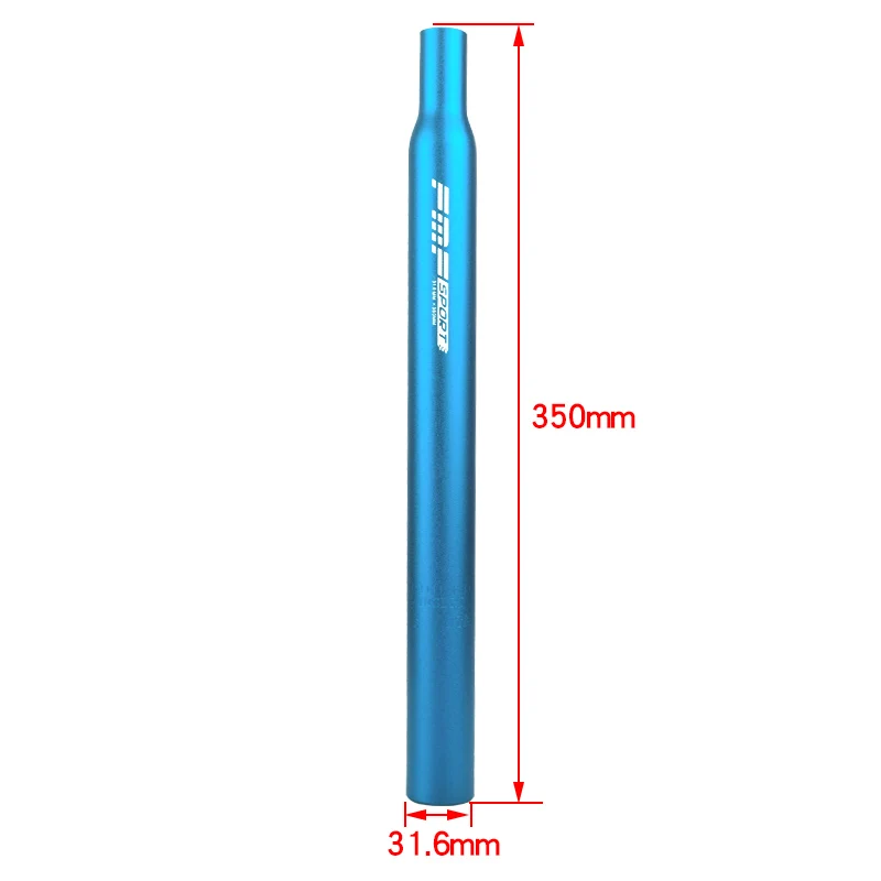 31.6X350 BLUE Диаметр 25,4/27,2/28,6 горного велосипеда алюминиевое литое Сиденье труба 350 мм/550 мм удлиненное сиденье велосипеда - Цвет: 31.6X350 BLUE