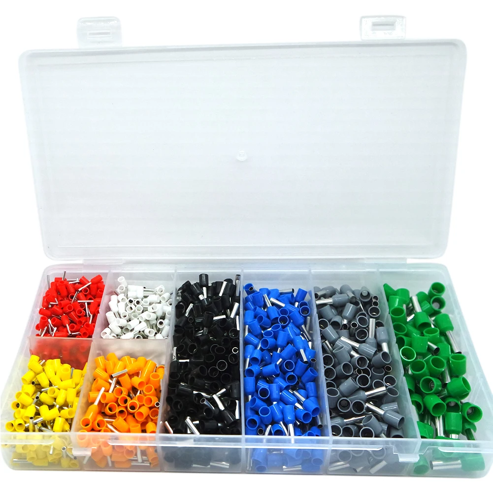 

800pcs Ferrules Cable Pin Crimp Connector Set Home Electrical AWG 22-10 Wire Assortment PVC End Terminal Professional Mini