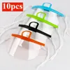 10PCS Transparent Catering Mask Colorful Holder Anti Fog Catering Food Hotel Plastic Chef Kitchen Restaurant Smile Mouth Masks 1