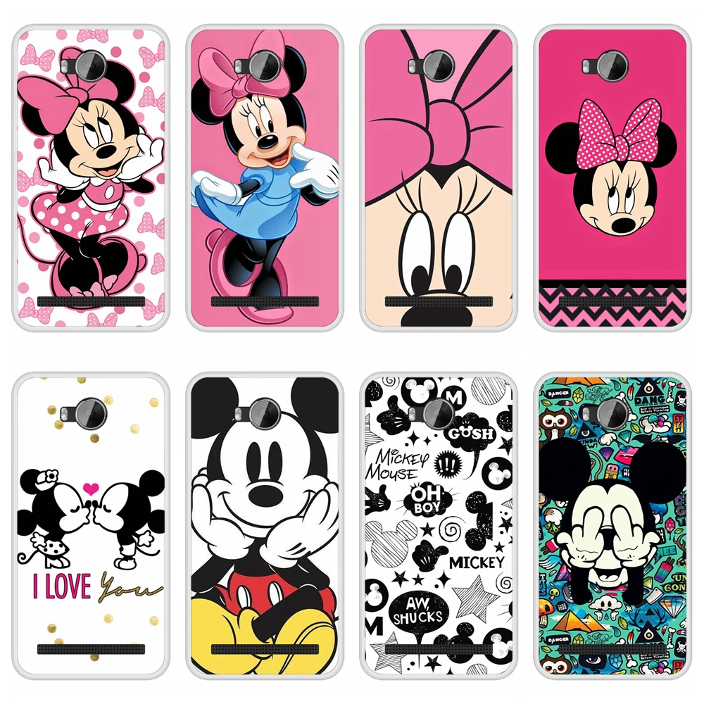 

Case Cover for Huawei Y3II Y 3 II Soft Silicone TPU Mickey Minnie Patterned Paint for Huawei Y3 II Y3 2 LUA L21 Phone Cases