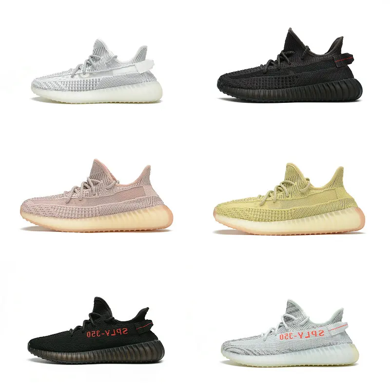 Новое поступление дышащие кроссовки yeezys air 350 v2 для мужчин и женщин, спортивные кроссовки 350v2, кроссовки унисекс, размер 36-46