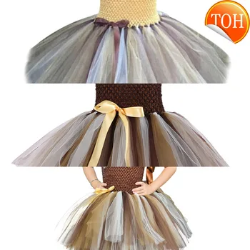 

Girls Cartoon Tutu Dress Kids Crochet Tulle Straps Dress with Flower Hairbow Children Birthday Party Costume Cosplay Dress