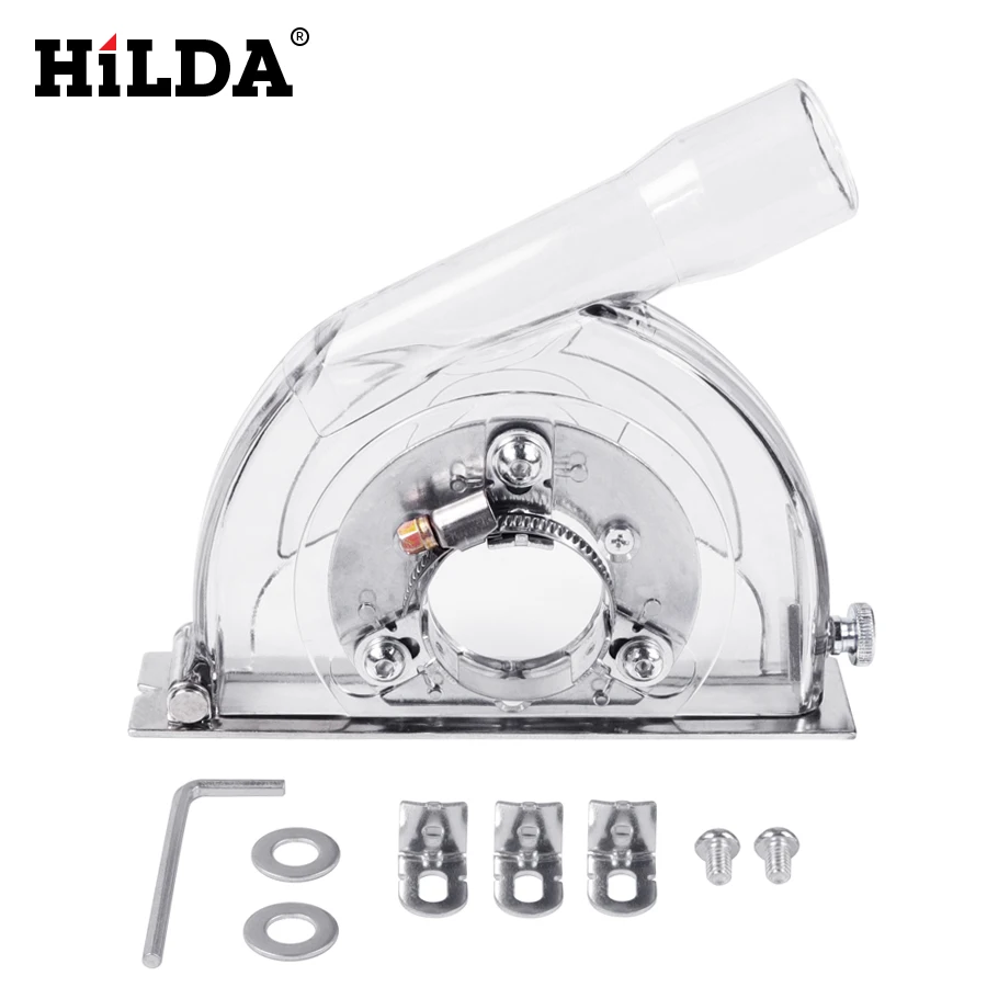 HILDA пылезащитный кожух набор шлифовальный пылезащитный чехол для " /4"/" угловая шлифовальная машина ручная шлифовальная машина пильные диски прозрачные аксессуары для электроинструмента - Цвет: Set 1