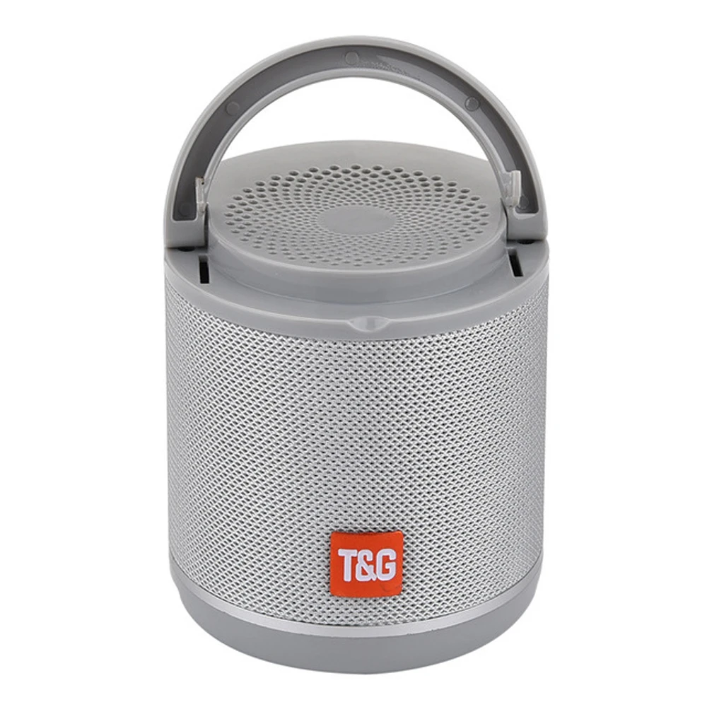silver grey TG518 Bluetooth динамик держатель телефона TWS серия FM карта сабвуфер беспроводной открытый портативный маленький Bluetooth динамик - Цвет: silver grey