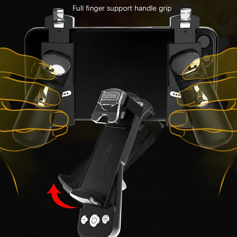 Mobile Game Controller+Mobile Game Finger Sets Adjustable Click Frequency for Pubg Trigger Game for Ios Android Gamepad