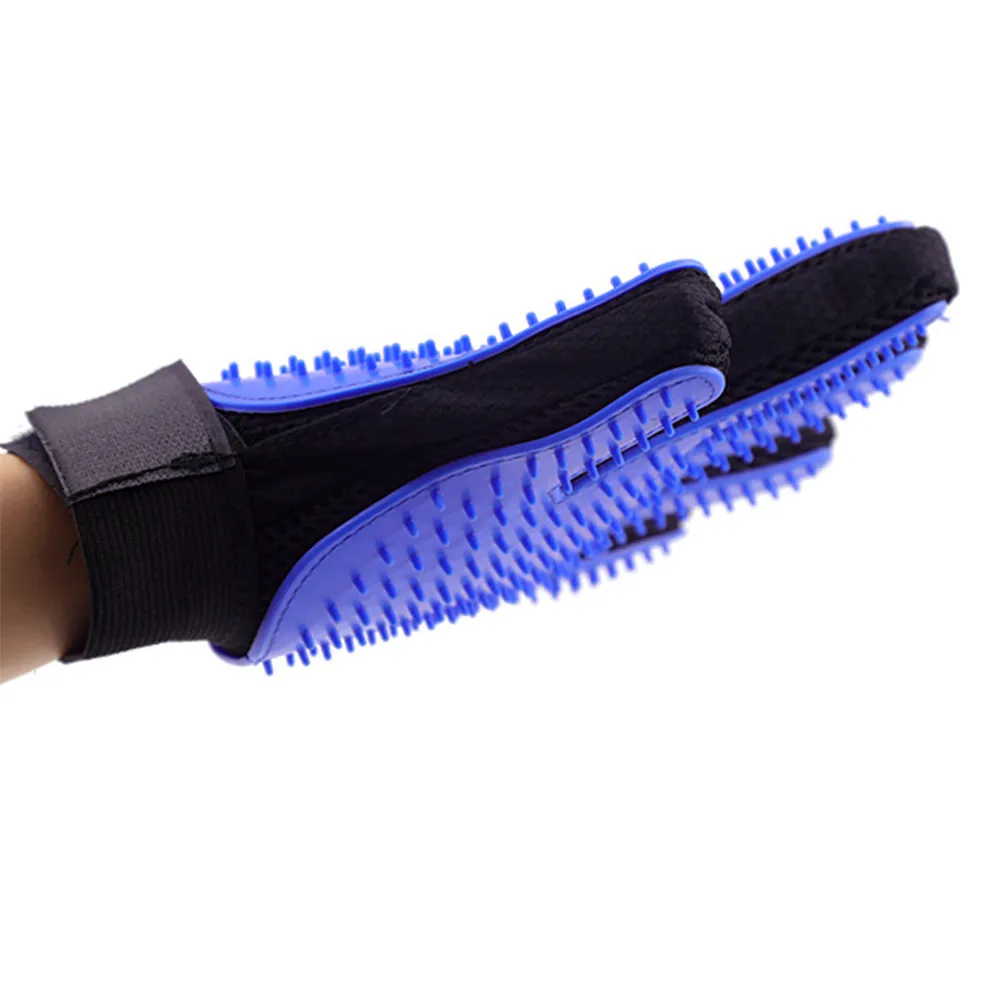 Cat grooming glove Двусторонняя перчатка для ухода за кошками, шерстяная перчатка, щетка для удаления шерсти домашних животных, расческа для чистки домашних животных, массажные перчатки в виде животных - Цвет: Cat grooming glove