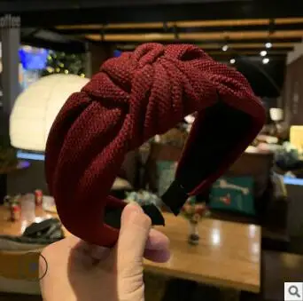 8 40 шт./лот DIY простой мульти ткани Ретро Галстук Узел головных повязок чистый цвет вязаная повязка на голову Инструменты для укладки волос аксессуары HA1574 - Цвет: 8