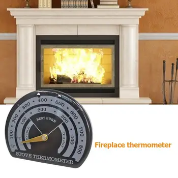 

Magnetic Fireplace Thermometer with Sensitivity Probe Electromagnetic Furnace Meter 0-400 Celsius Adsorption Stove Gauge