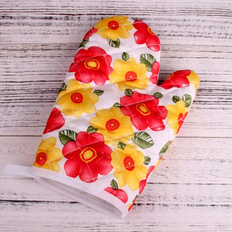 Heatproof Cotton Oven Mitts Microwave Glove Insulated Non-slip Glove Kitchen Cooking Thickening Oven Mitt Tools Gadget