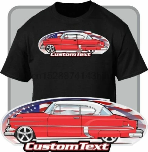 Car Art T-shirt 54 1954 Chevrolet Chevy Bel Air |