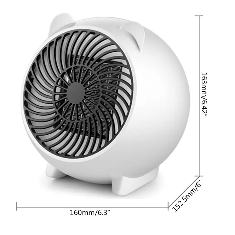 Household Small Electric Heater Cute Cartoon Mini Desktop Heaters Home Office Winter Warmer Heating Fan EU/JP/US Plug