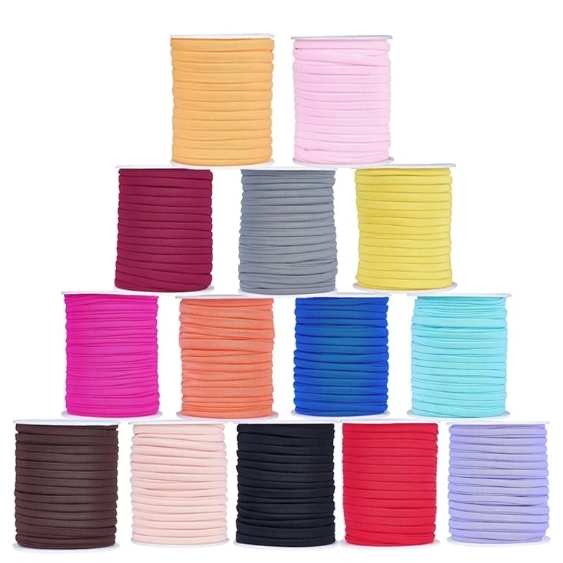 5x3mm about 20m/roll Tiny Elastic Spandex Thread Cord for Jewelry Making bracelet necklace Accessories,Habotai Foulard Cord F65