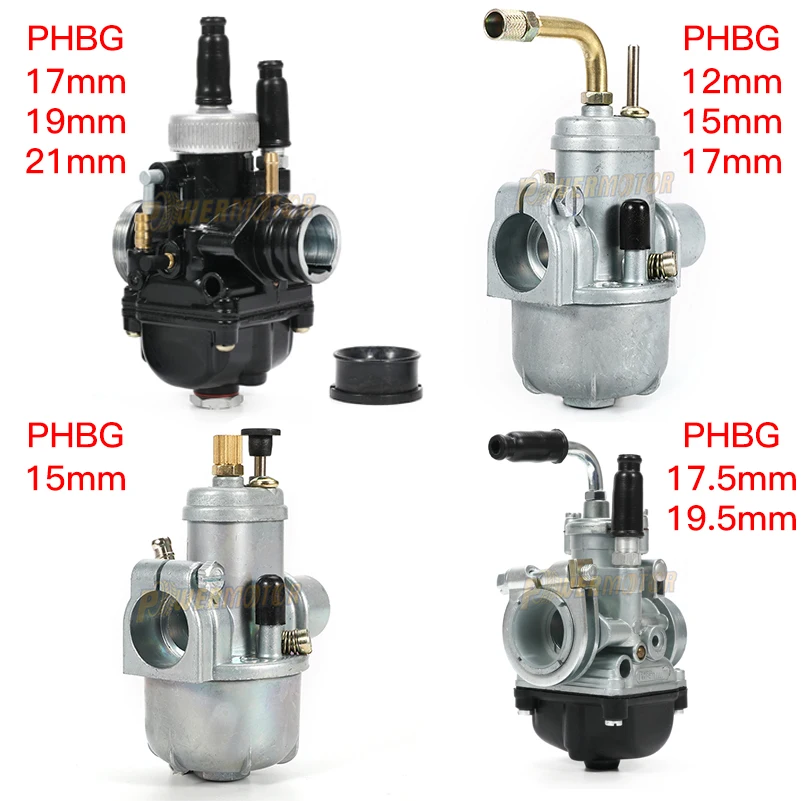 Мотоцикл 12 мм 15 17 19 21 PHBG Carburador черный гоночный карбюратор 2 х тактный Yamaha пух зума