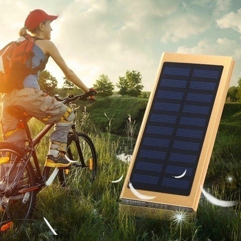 Солнечная батарея 8000mah внешний аккумулятор 2 USB светодиодный блок питания портативная мобильная зарядка телефона от солнечной батареи для Xiaomi Mi iphone XS 8plus