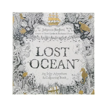 

1 Pcs 24 Pages Lost Ocean Inky Adventure Coloring Book For Children Adult Relieve Stress Kill Time Painting Drawing Art Book