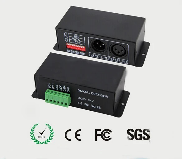 BC-802-1809 DMX512 декодер для WS2811 WS2812B SK6812 TM1812 UCS1903 TM1809 TM1804 светодиодные полосы модуль 5-24V DMX декодер контроллер