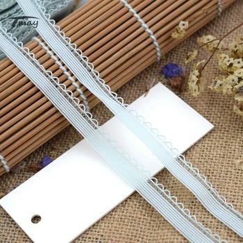 

#1563 glass fibers Thin Mesh Elastic Lace Trim scalloped 8 yards/lot Bra Pants Stretch Flat DIY Sewing Elastic Band Lace Ribbon