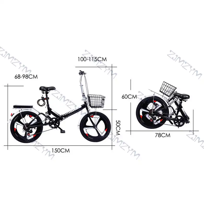 20 Inch Foldable Ultra Light Bicycle Six Variable Speed Portable Bicycle Shock Absorption Non Slip Road Bike For Adult Children Bicycle Aliexpress