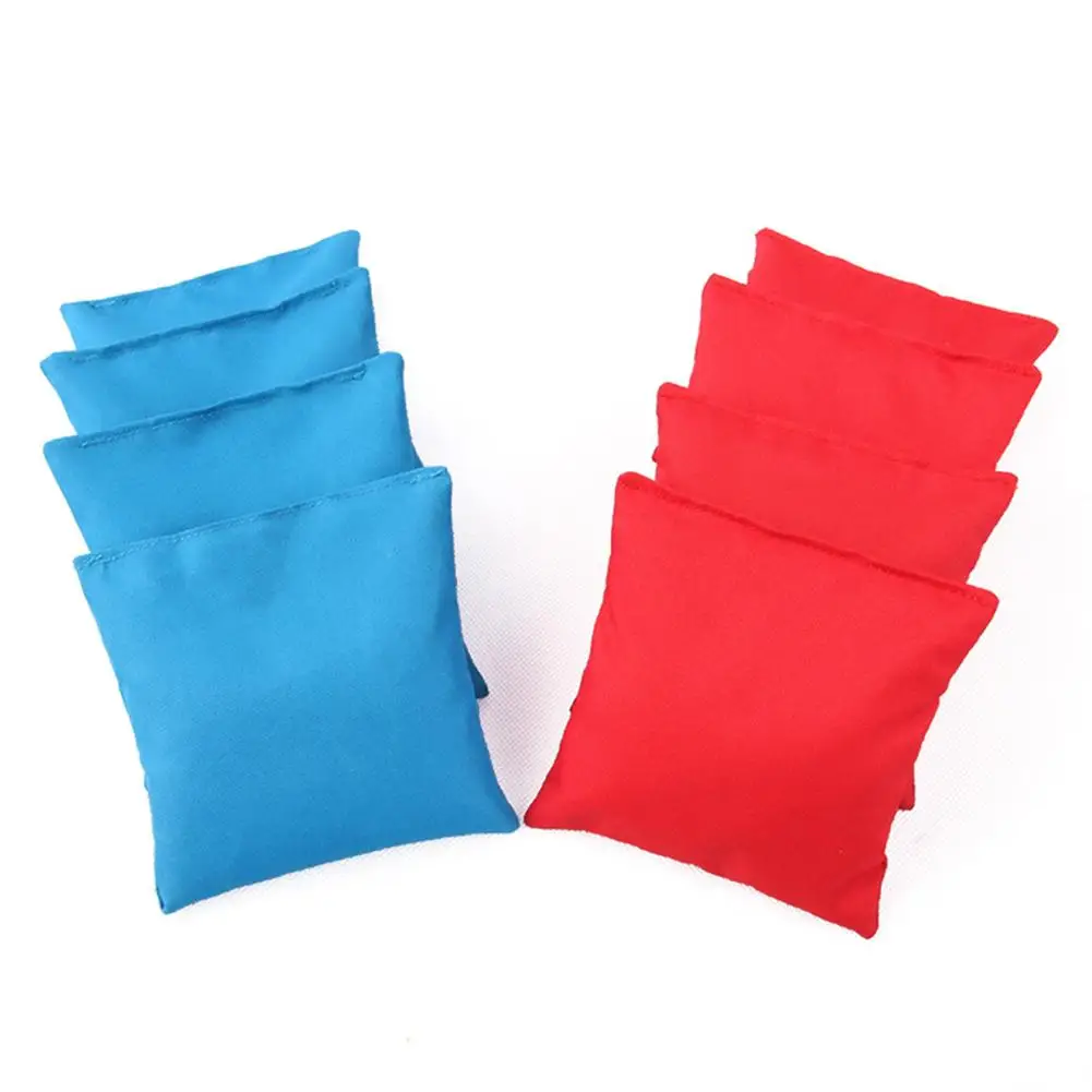 8PCS 10x10cm Cornhole Bean Bags Set Corn Filled Cornhole Cloth Bags Training Equipment For Outdoors Corn Hole Throwing Game