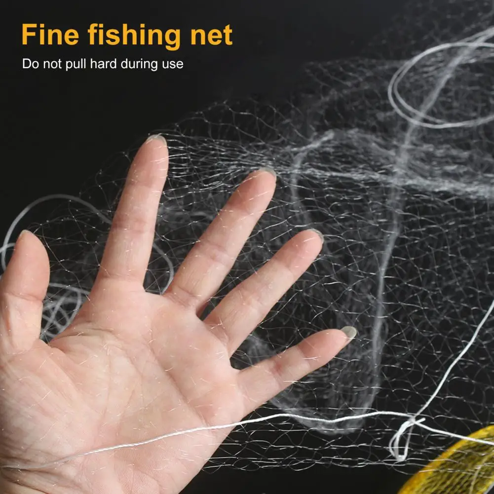 Winter Ice Fishing Net Trap Mesh Luminous Bead Netting Fish Net Tackle  Design Copper Shoal Cast Gill Nets For Fishing Traps