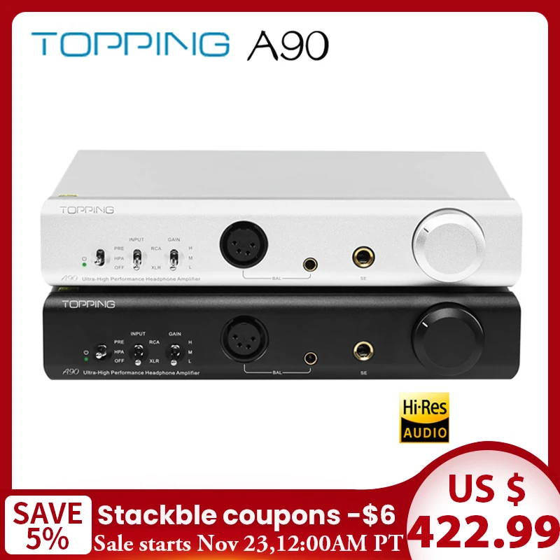 TOPPING A90 XLR Pre-Amplifier Full Balanced