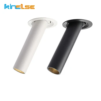 

Black/White Modern LED Ceiling Light 12W Long Tube Recessed Rotatable light Kitchen Bedroom TV Background Decor Lighting