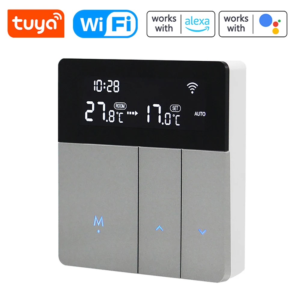 Умный регулятор температуры Tuya Wi-Fi термостат с подсветкой для дома поддержкой