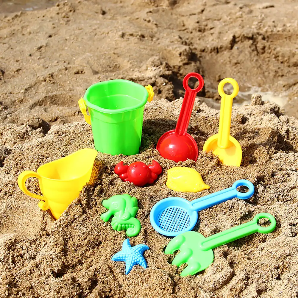 non plastic bucket and spade