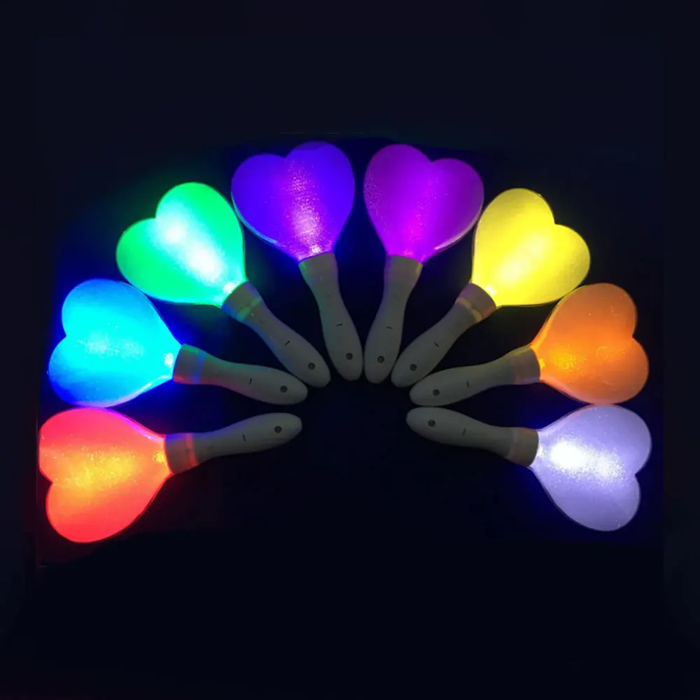 Светящиеся Glo-Sticks в форме сердца для мероприятий, светодиодное празднование дня рождения, цветная светящаяся Ночная Свадебная игрушка принадлежности для барной вечеринки