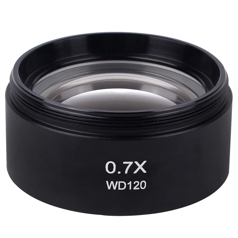 WD120 0.7X Trinocular Stereo Microscope Auxiliary Objective Lens Barlow Lens 48mm Thread afbeelding