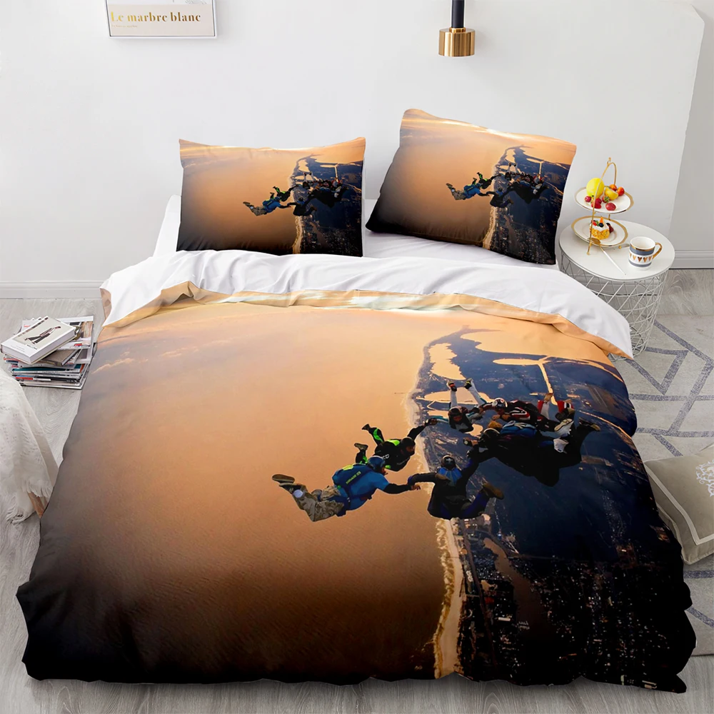 

Extreme Sport Bedding Set Single Twin Full Queen King Size Ski Winged Flight Bed Set Children's Kid Bedroom Duvetcover Sets 009