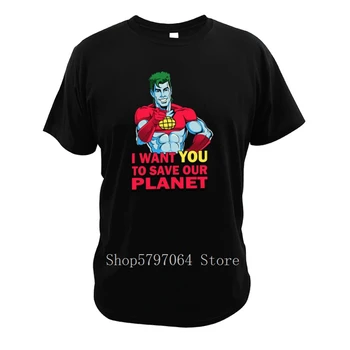 

Captain Planet And The Planeteers T Shirt Tv Show Digital Funny Size 3XL Breathable Soft Print Tee Tops Uncle Sam Tshirt