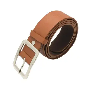 

Men Fashion Waist Belt Genuine Leather Rectangular Pin Solid Buckle Waistband 3.8 cm 110-125 cm Casual