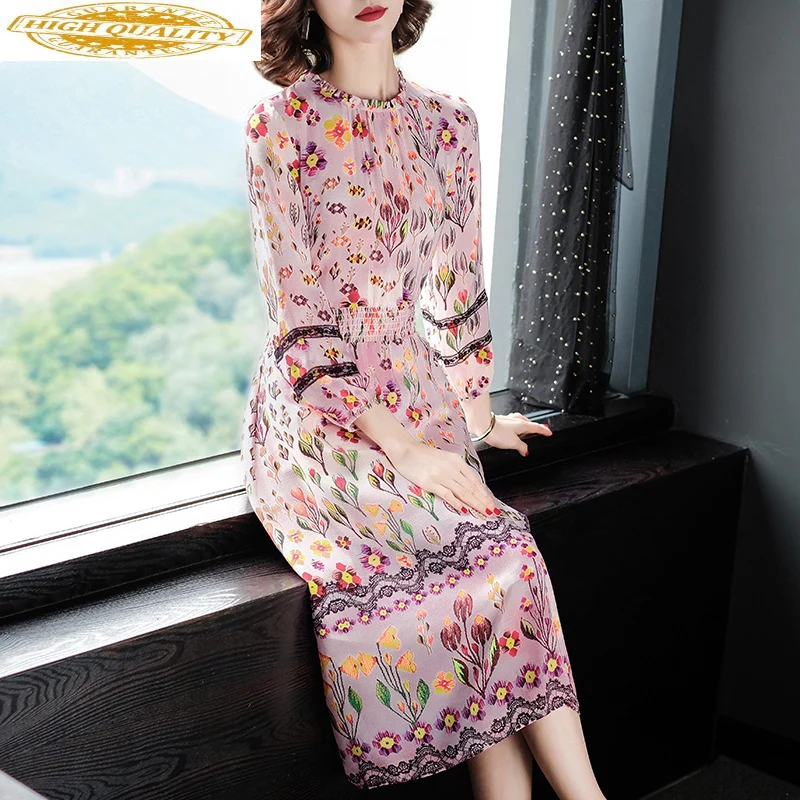 Zomer Strand Echte Zijden Jurk Vrouwen Vintage Boho Bloemen Jurk Elegante Lange Jurken Vrouw Kleren Vestidos Verano 2020 KJ1821 Zomer Strand Echte Zijden Jurk Vrouwen Vintage Boho Bloemen Jurk Elegante Lange Jurken Vrouw Kleren Vestidos Verano 2020 KJ1821