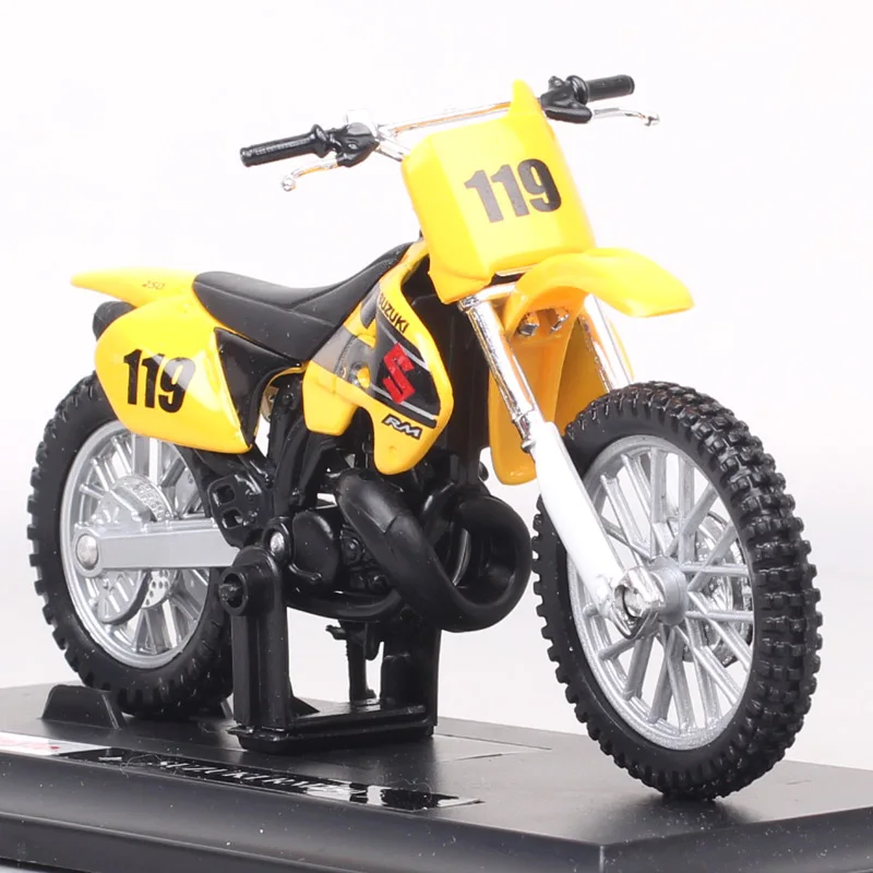 Масштаб 1/18 Maisto No.119 SUZUKI RM250 мотоциклы для кросса MX AMA велосипед superbike металлические