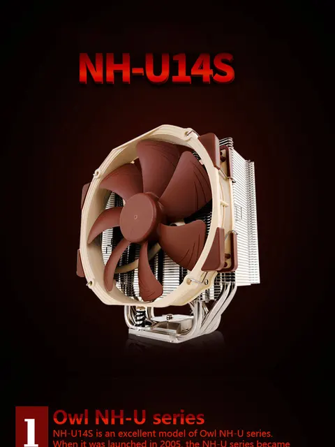 Noctua NH-U14S CPU Cooler 55mm Ultra-Thin Design Supports